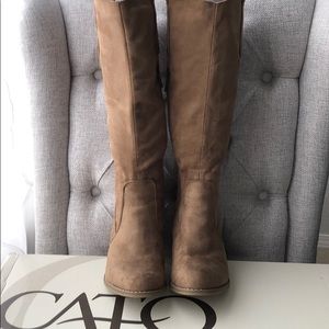 Tall Suede Camel Cowgirl boots